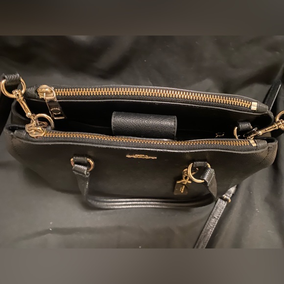 Coach Bags Coach Black Leather Crossbody With Gold Hardware